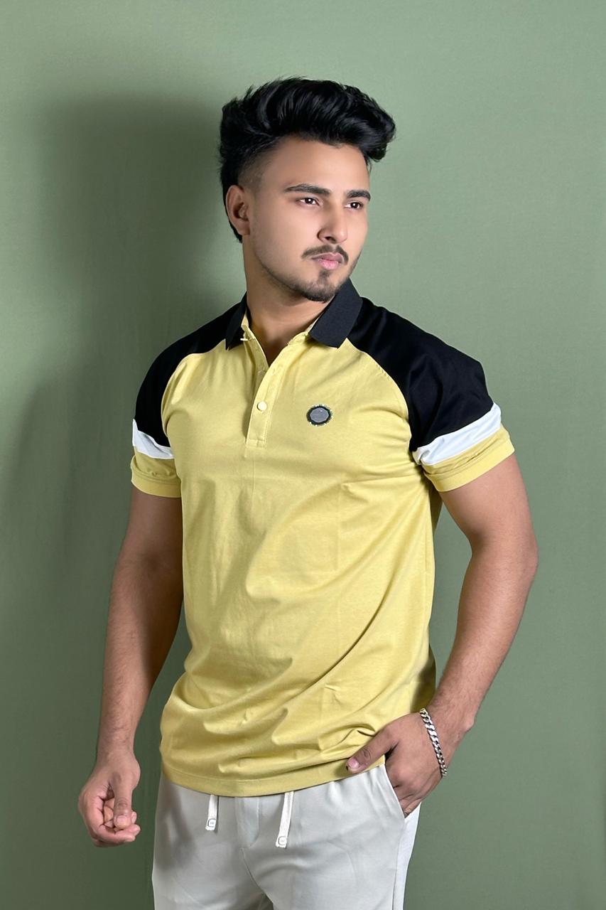 মাস্টার্ড কালার পোলো টি-শার্ট-CLV